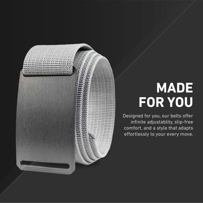 GRIP6 Gunmetal Belt: Durable Belts for Men & Women, Versatile Nylon Tactical Belt for Work, Golf, Casual & Outdoor Use - Image 3